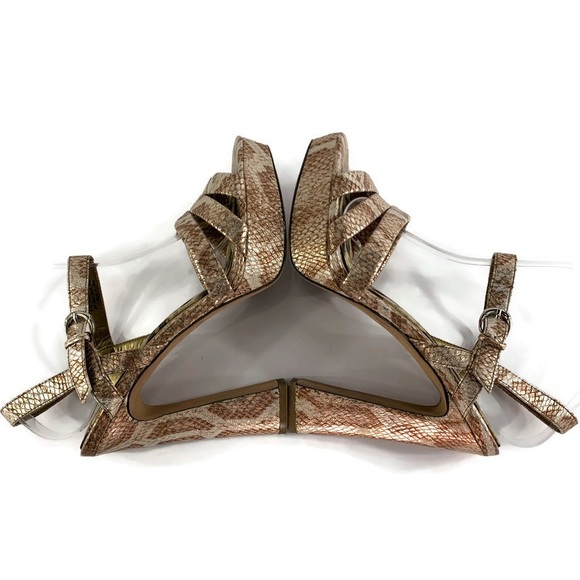 Sam Edelman Taryn Python Snake Heels Size 8M - Picture 9 of 10